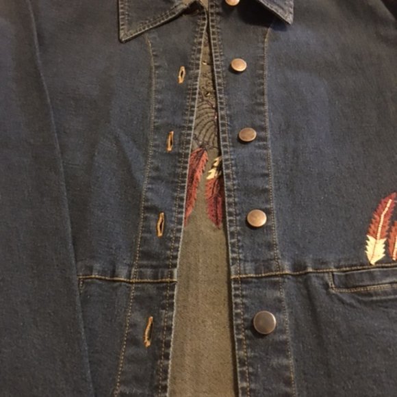 Jane Seymour Denim Jacket Vintage Size Large  Like New - Picture 2 of 13